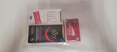 Kondomotheke Kondomotheke Latex Free Condoms Selection #3B: 3 x Non-Latex Condoms Test Set, Condoms Without Latex, 3 Boxes - Hypoallergenic