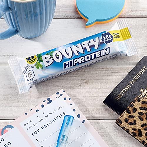 BOUNTY Bounty Hi Protein Bar (12 x 52g), High Protein Energy Snack with Milk Chocolate and Coconut, 18g Protein