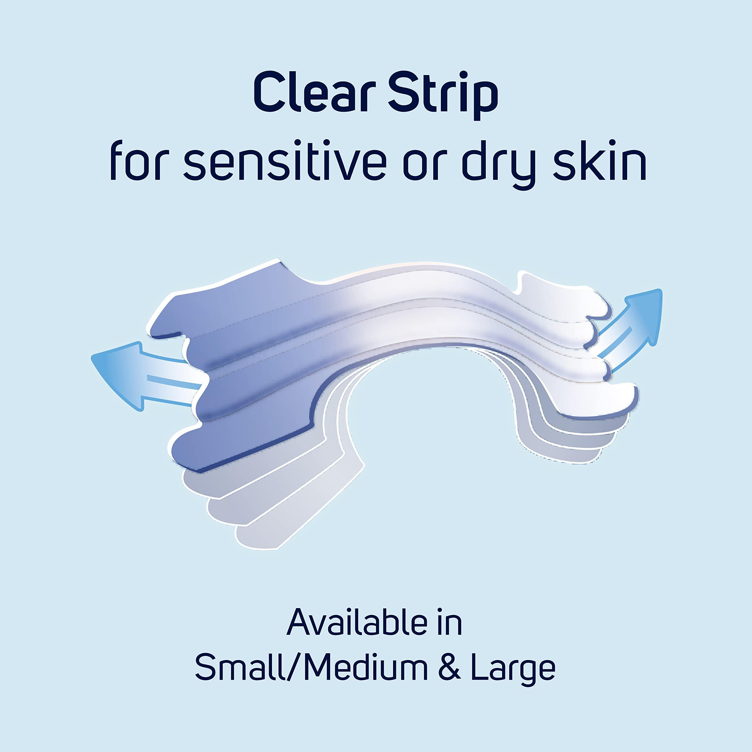 Breathe Right Breathe Right Nasal Strips Clear Large 10s, Instantly Relieves Nasal Congestion, Helps Reduce Snoring, Drug-free, Snoring Aid for Men and Women, 10 Count (Pack of 1)