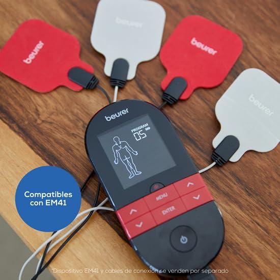 Beurer Beurer EM59 Electrode Replacement Set, Suitable for the Beurer EM59 Digital TENS/EMS Device with Heat, Pack of 8 45x45 mm Gel Pads