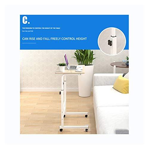 FreshCart Basics Adjustable Overbed Table Rolling Laptop Desk with Wheels Tilting Bedside Tray for Sofa Portable Rolling Laptop Stand for Bed