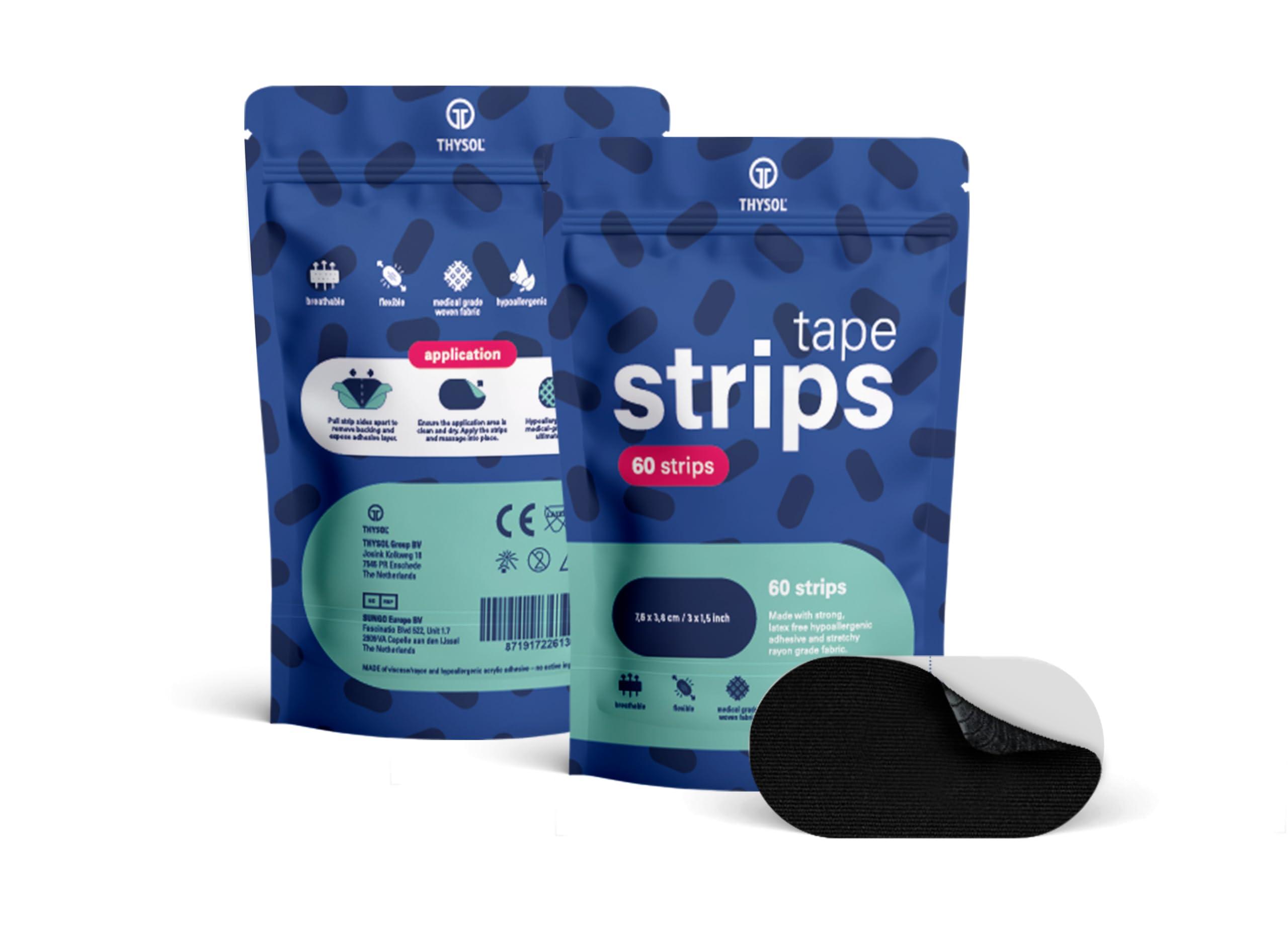 CureTape Strong Hold Tape Strips | Hypoallergenic Breathable Tape | Comfortable Micropore Tape Strips | 60pcs Bulk Pack
