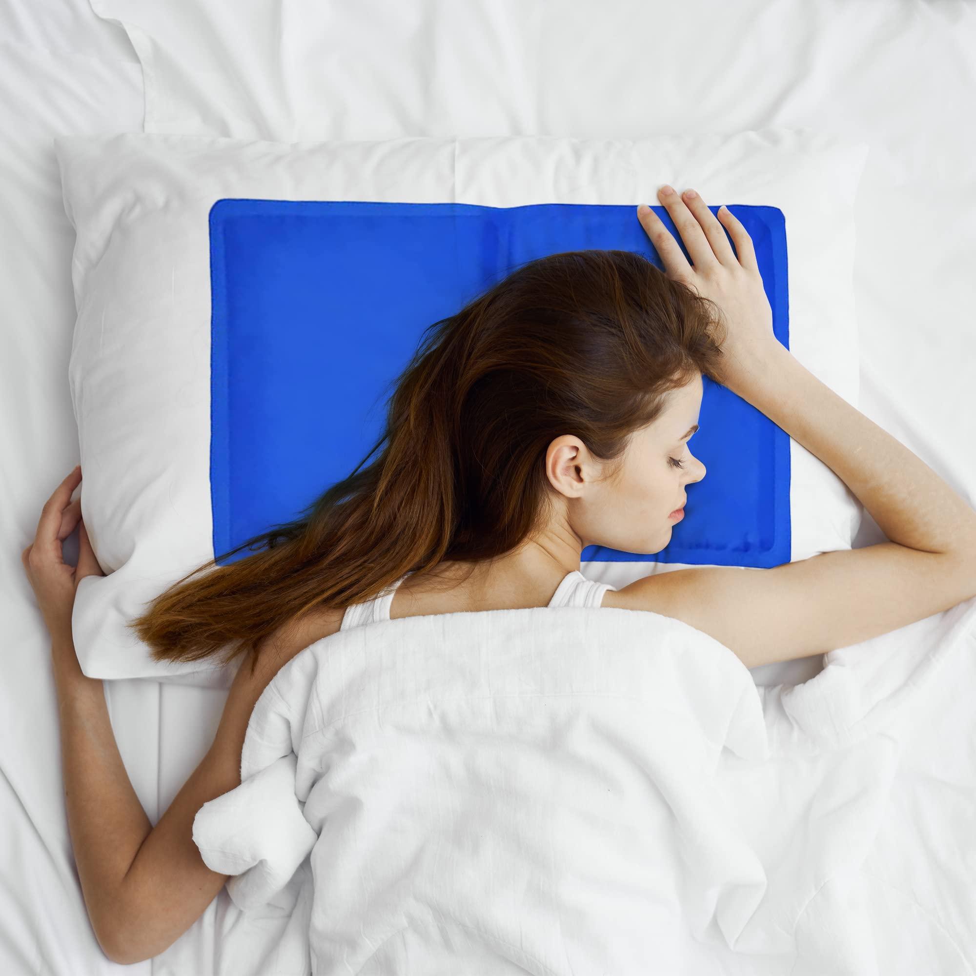 ShopHut ShopHut Cooling Pillow Pads with Magic Gel Cushion can be placed on Pillows, Mattress, Under feet, Car Seat for Headache, Fever, Night Sweats & Cool Pillows Sleeping [40 x 30 cm] (Pack of 1)