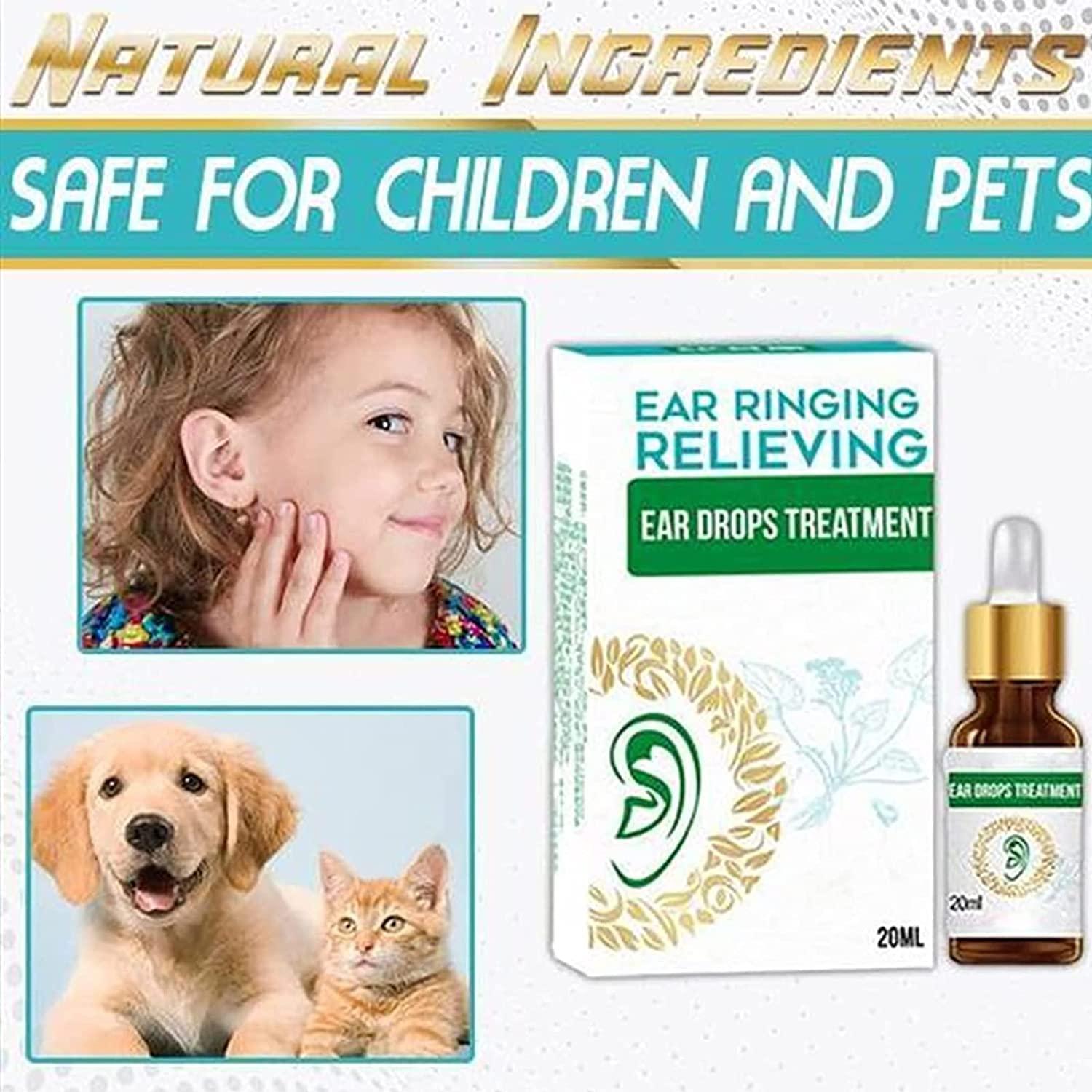 Anshka Organic Ear Ringing Remedy Drops,Ear Drops to Help Stop Ringing in The Ears,Tinnitus Relief,Noises in Ears,Pain,and Discomfort,Relieves Ear Aches,Swimmer's Ear (3pcs)