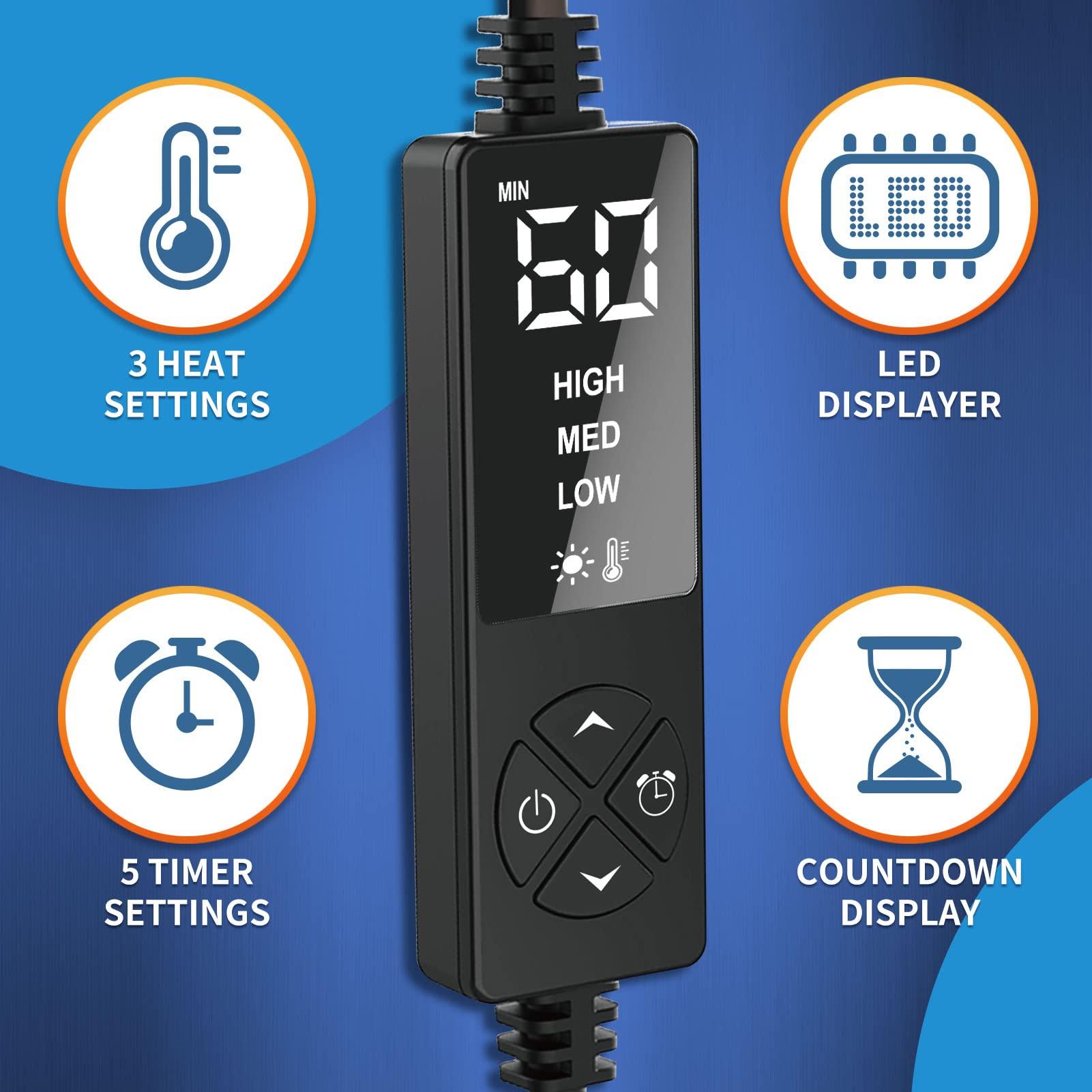 sticro sticro Sinus Relief Mask Moist Heat with 3 Temp Settings, Ex-Large Headache Mask Electric Face Heating Pad for Sinus Pressure Relief, Migraine, Tension Headache Relief Black