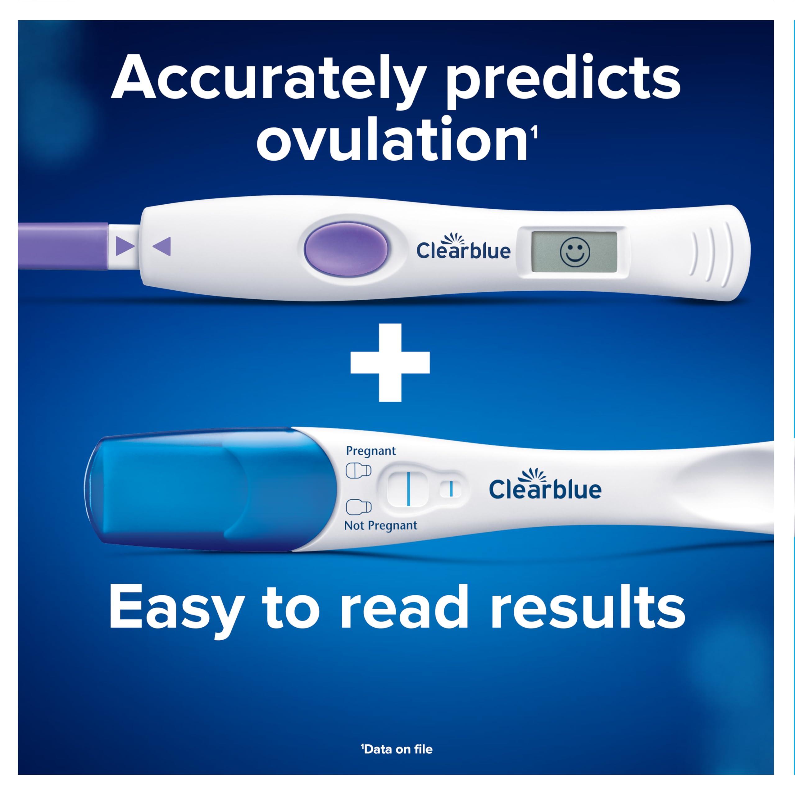 Clearblue Clearblue Advanced Digital Ovulation Test and Early Pregnancy Test - Trying for A Baby Kit, Double Your Chances of Getting Pregnant, 30 Digital Ovulation Tests and 3 Ultra Early Pregnancy Tests
