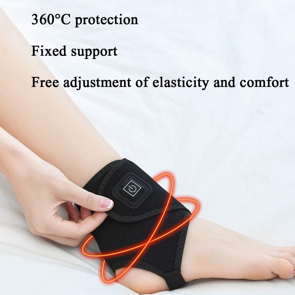 LIJBN Ankle Warmers,Heated Ankle Brace Wrap Heated Foot Socks Hot Therapy Foot Wrap Compression Support for Achilles Tendonitis, Sprain Swelling,Arthritis,Injury Joint Recovery Fit Left And Right Foot
