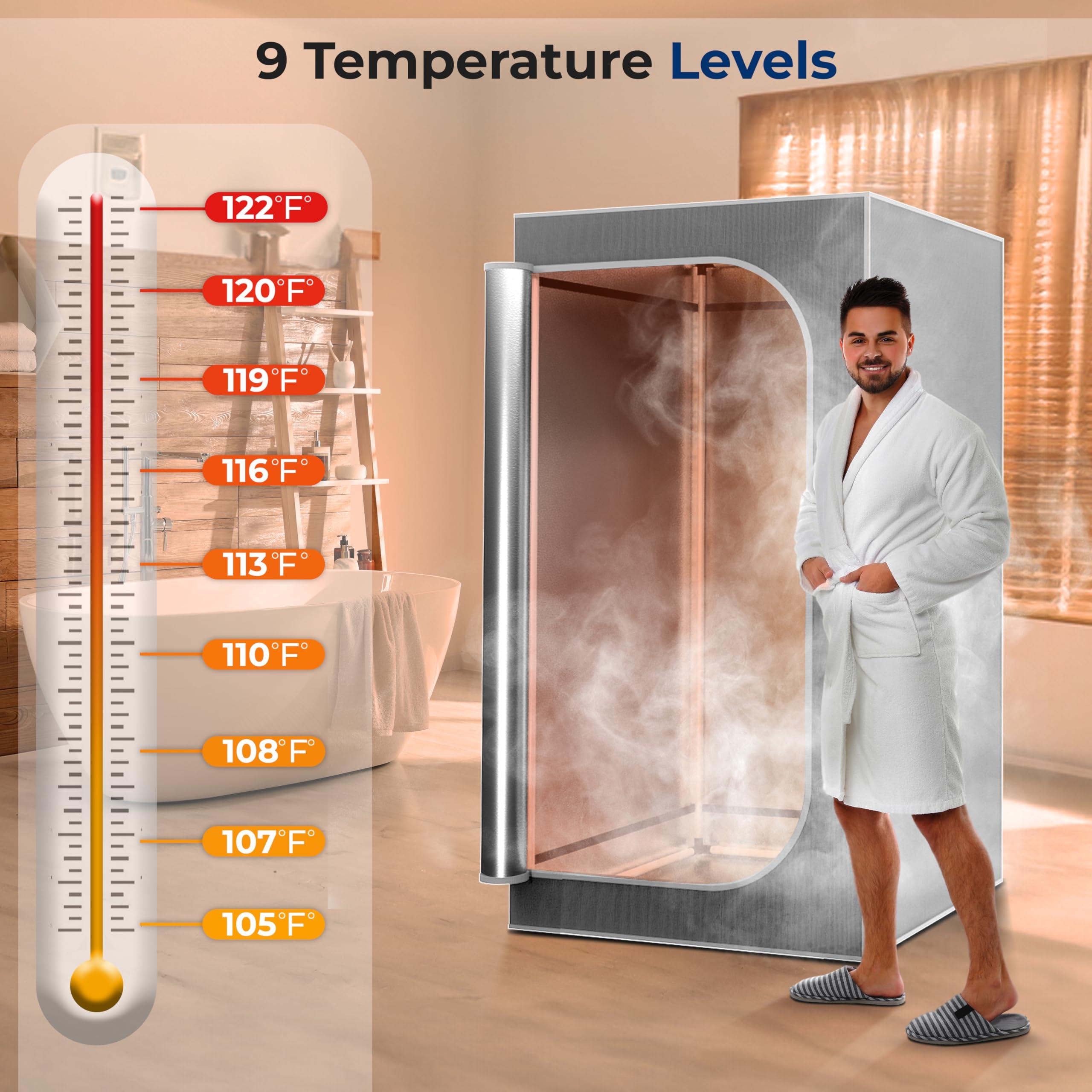 SereneLife SereneLife Portable Sauna, Full Size Infrared Home Spa, indoor sauna tent, steam room, home sauna tent, steam sauna tent, One Person Sauna box for home, with Free Heating Foot Pad and Portable Chair
