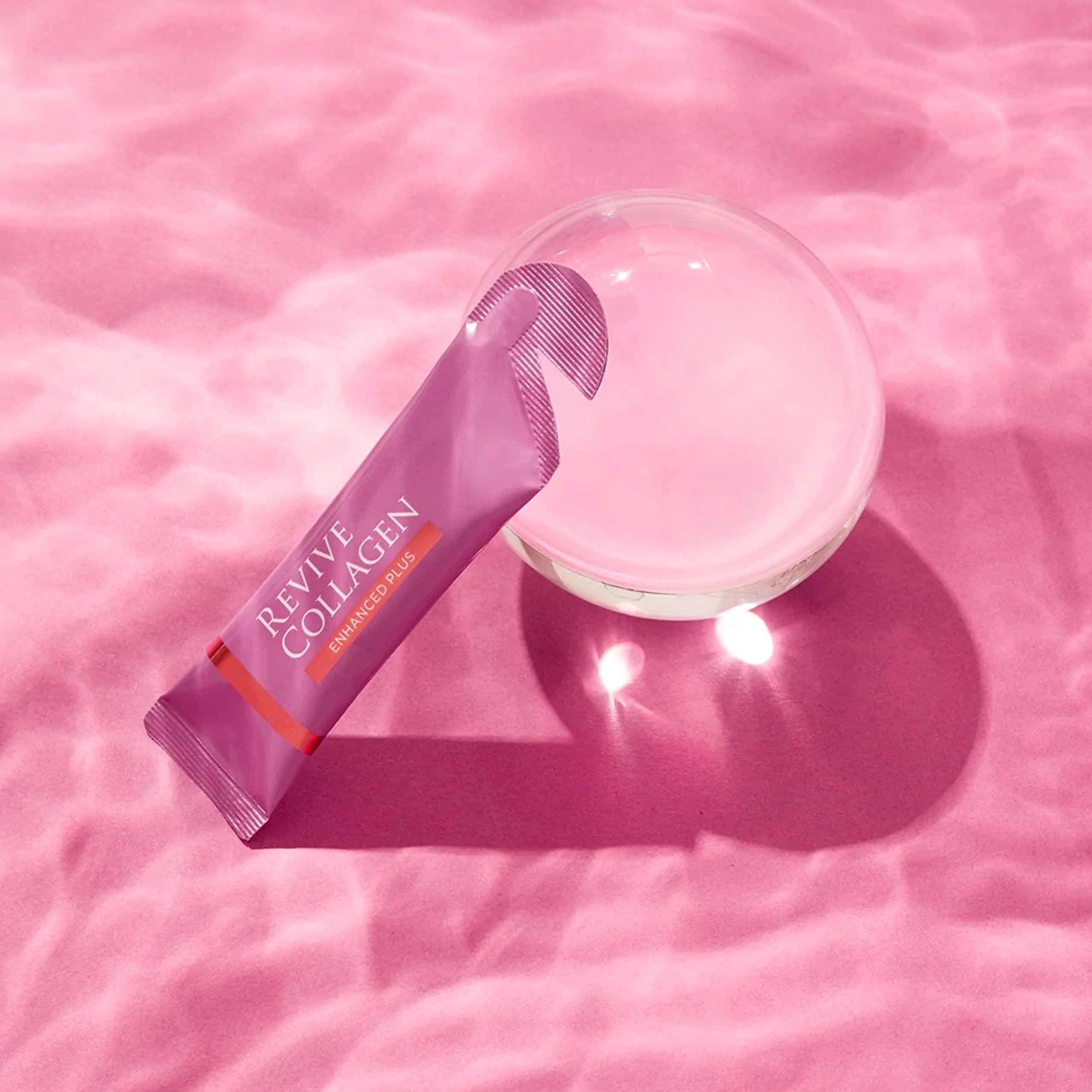 Revive Collagen Revive Collagen Enhanced Plus 10,000mg Hydrolysed Marine Collagen Drink with Added Vitamin A & C for Healthy Skin, Hair, Nails & Joints | Tropical | 14 x Sachets