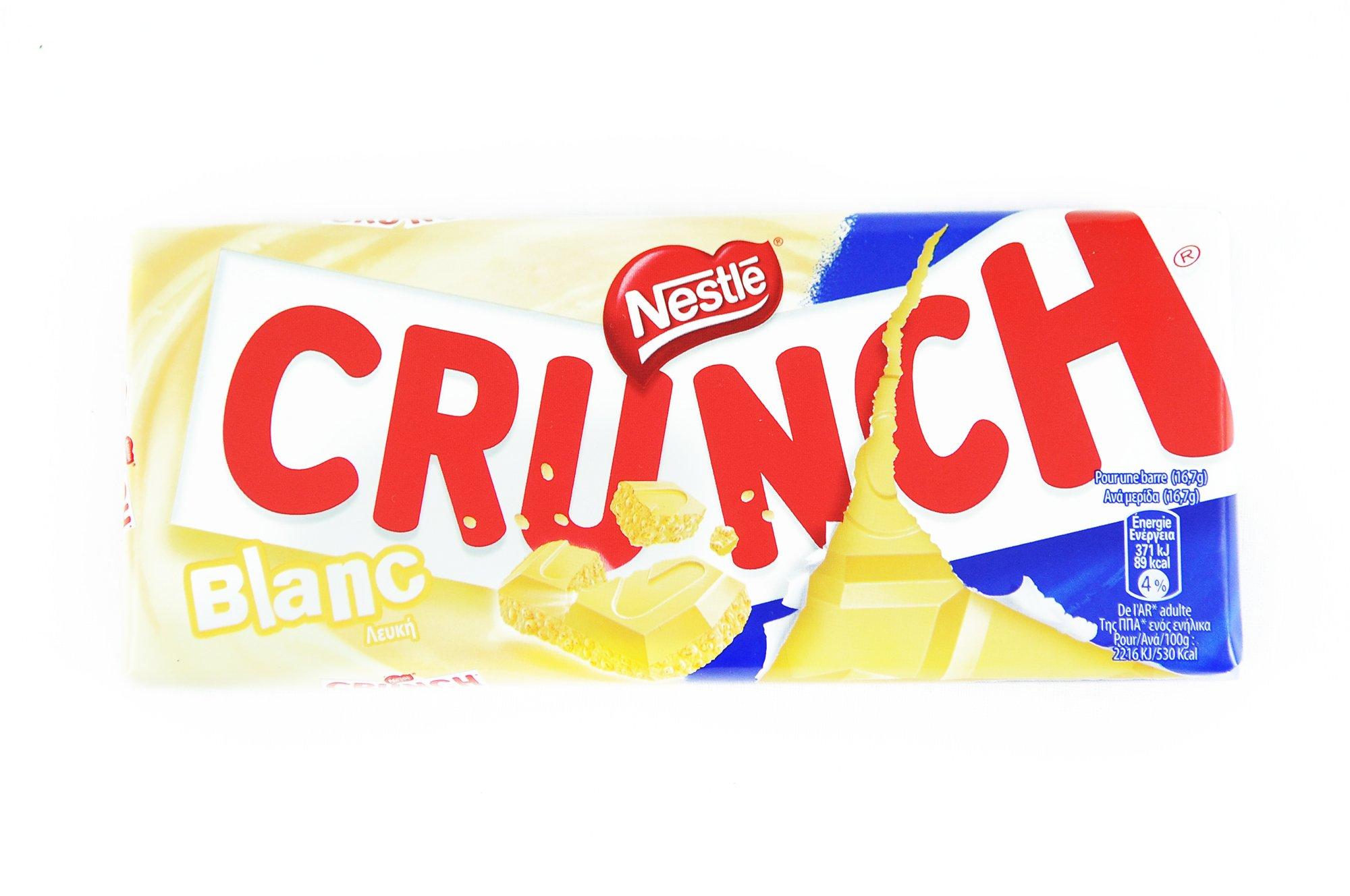 Nestl NESTLE CRUNCH WHITE Chocolate & CRISPED RICE - 8 x 100 gr Pack