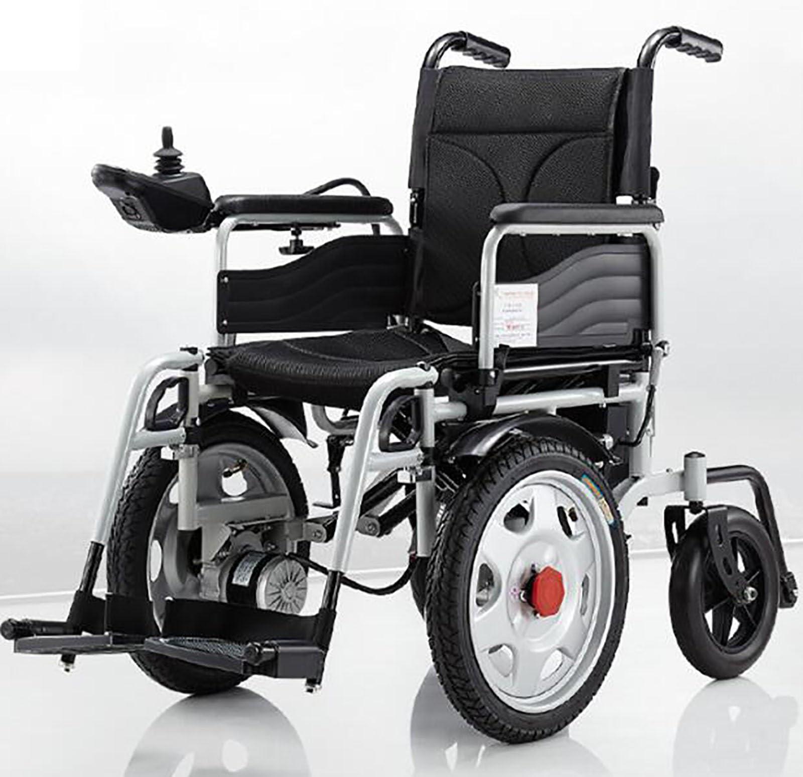 LUCEAE Electric Wheelchair Motorized Fold Foldable Power Wheel Chair, Lightweight Folding Carry Electric Wheelchair, Powerful Dual Motor, Suitable for Elderly and Disabled (Size : B)