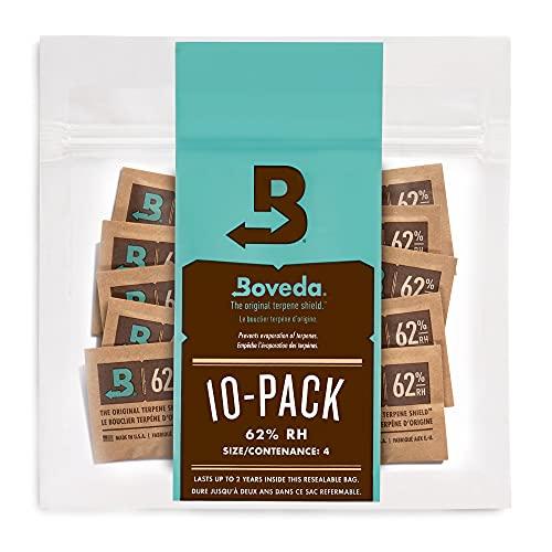 Boveda Boveda 62% Two-Way Humidity Control Packs For Storing oz Size 4 10 Pack Moisture Absorbers for Small Storage Containers Humidifier Packs Hydration Packets in Resealable Bag