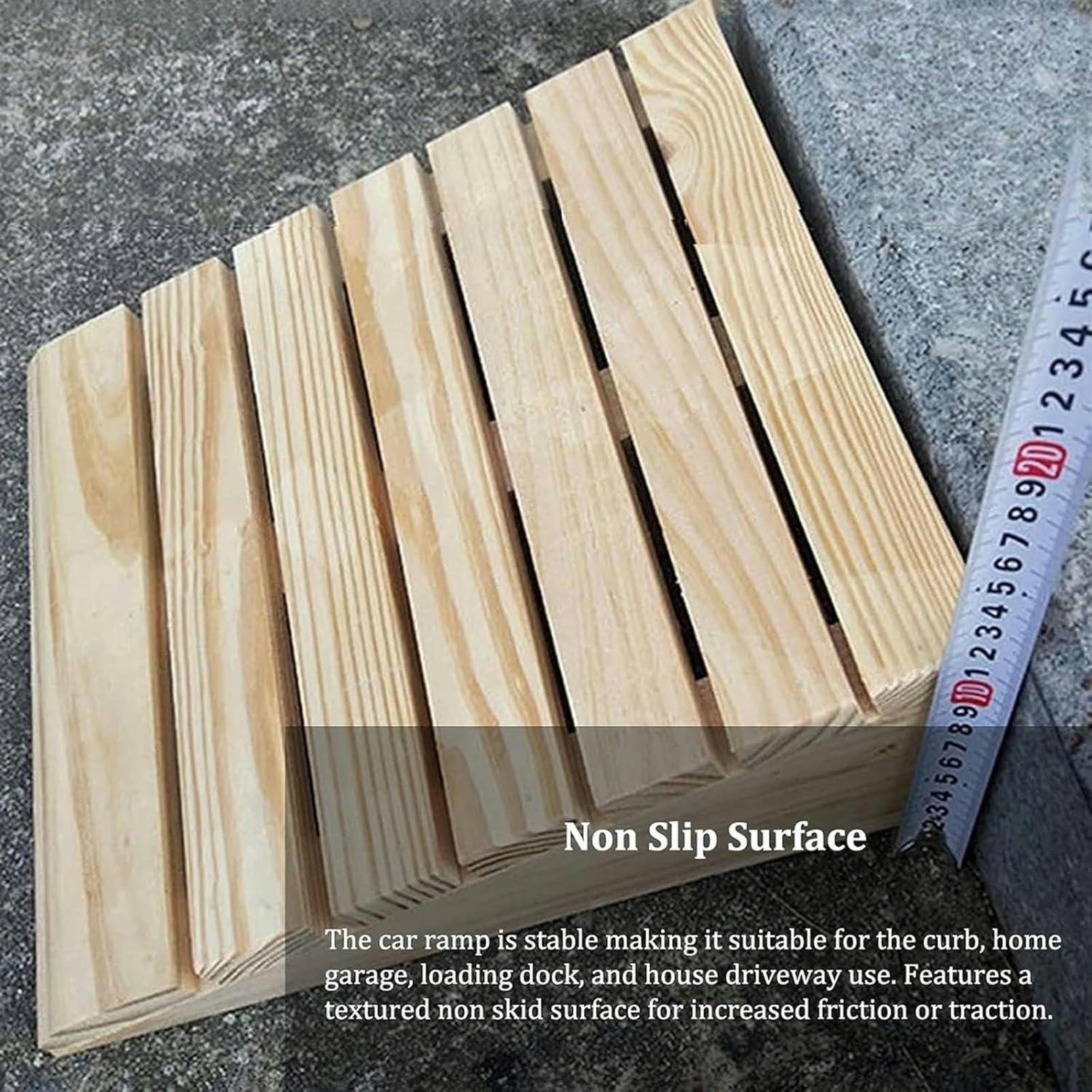 XDRGOOIUY Threshold Ramp, Wooden Threshold Ramps for Doorways, Non-Slip Durable Entry Ramp for Home/Garden Step/Sheds Doors, for Wheelchairs Walkers