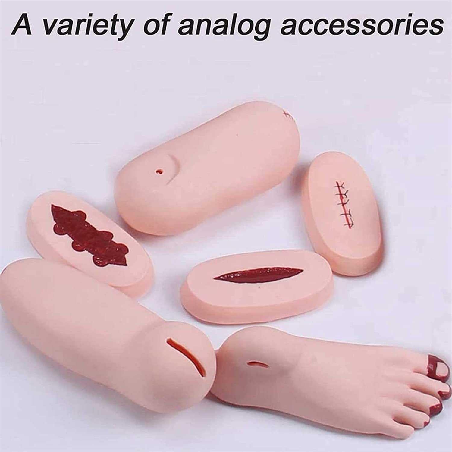 FOVIGUO FOVIGUO Geriatric Patient Care Manikin, Patient Care Manikin with Arm Blood Pressure Measurement for Nursing Medical Training Teaching Medical Supplies