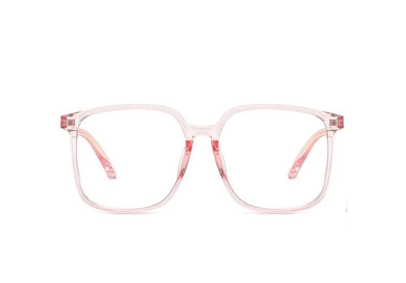 LTSRLL LTSRLL Extra Large Reading Glasses Women Men, Oversized TR Frame Computer Readers, Large Anti Blue Light/Eye Strain Eyewear (Color : Pink, Size : +350)
