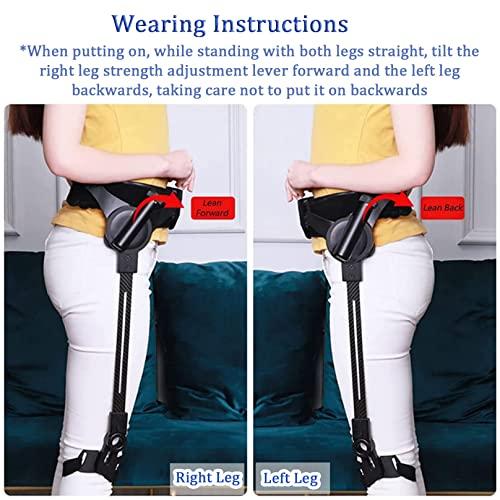 BiiKoon Walking Aid Bionic Body Power Walkers Leg Rehabilitation Training Assisted Lower Limb Mobility Standing Walking Aids for Postoperative Non-powered (Color : Both legs, Size : L)