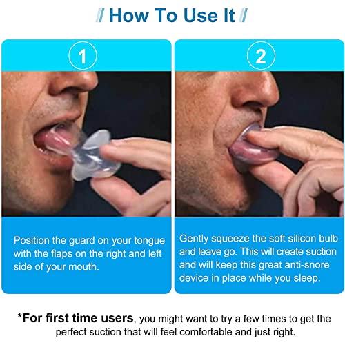 PHCOMRICH PHCOMRICH Anti Snoring Device Silicone Tongue Retaining Stop Snoring Solution Premium Tongue Retainer
