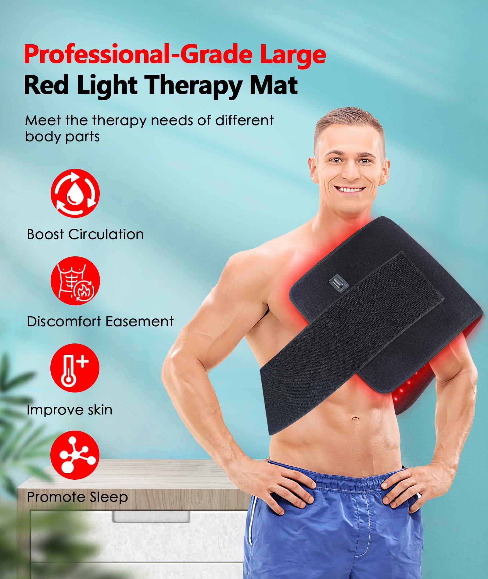 Astarexin Astarexin Red Light Therapy Pad for Body, 180W LED Red & Infrared Light Device Mat with 660nm & 850nm Wavelengths for Waist Back Shoulder Muscle Pain Relief