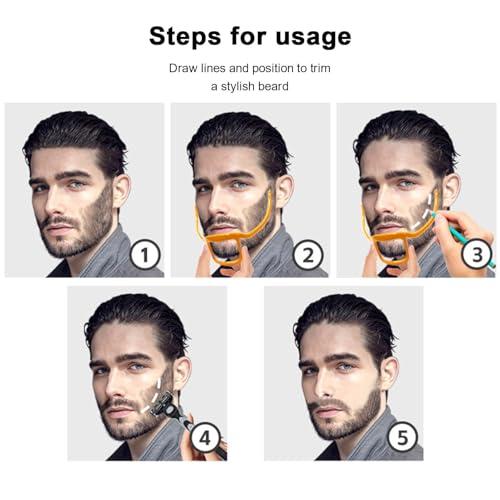 Generic Beard Trimmer Guide - Men\'s Beard Outline Stencil Shaper Trimmer - Multi-Beard Fit Beard Styling Tool for Goatee, French Beard, and Full Beard