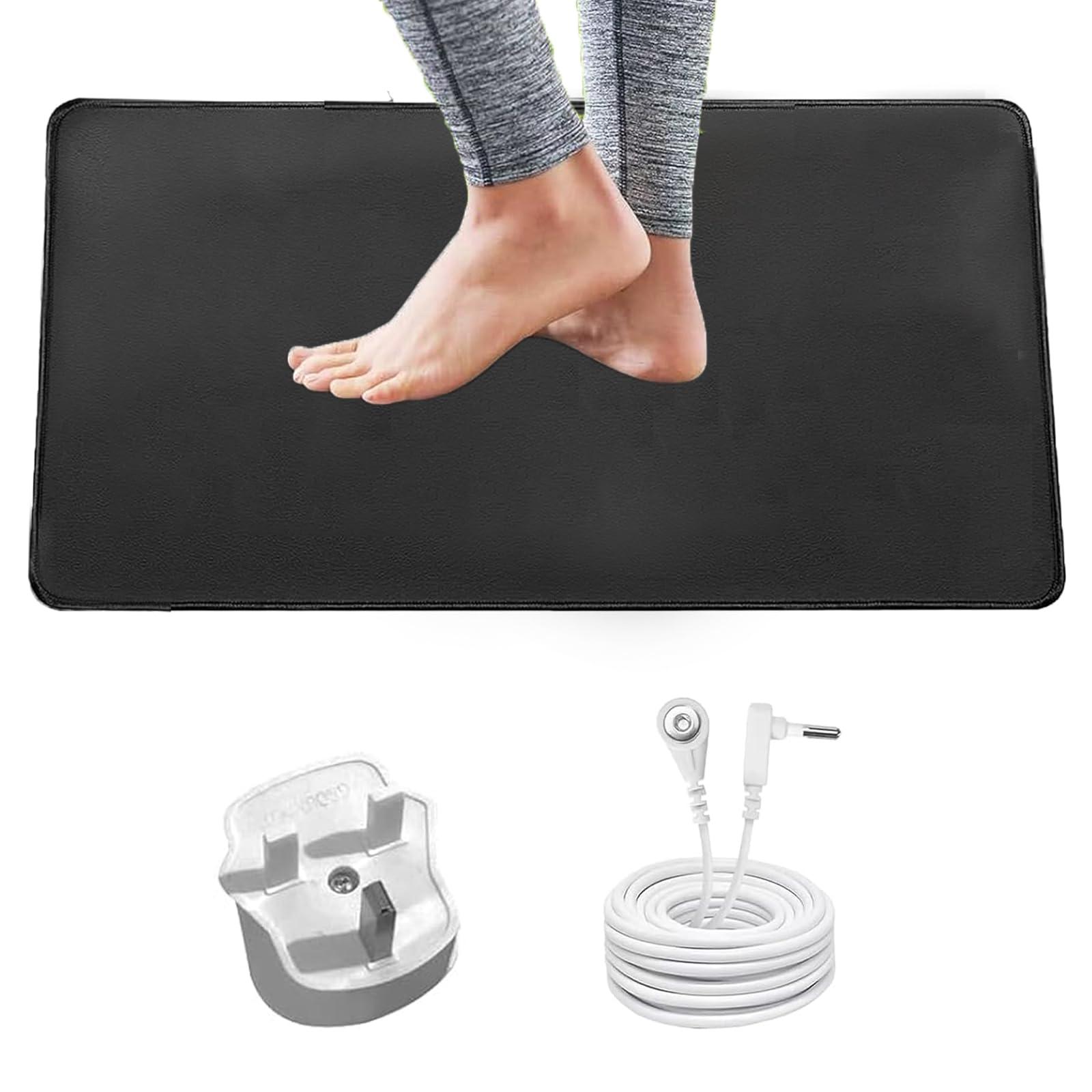YREYBN Grounding Mat Earthing UK for Improved Sleep, Grounding Mat with 4.5M Cord, 30x60cm Earth Mat Grounding Sheet for Improved Sleep, Reduced Anxiety, Pain, Inflammation, Headache Relief