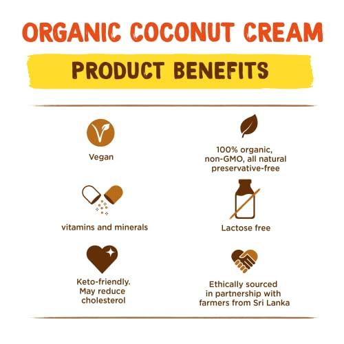 Coconut Merchant Coconut Cream Organic 400ml Pack of 6 |Dairy and Gluten Free| Ethically Sourced