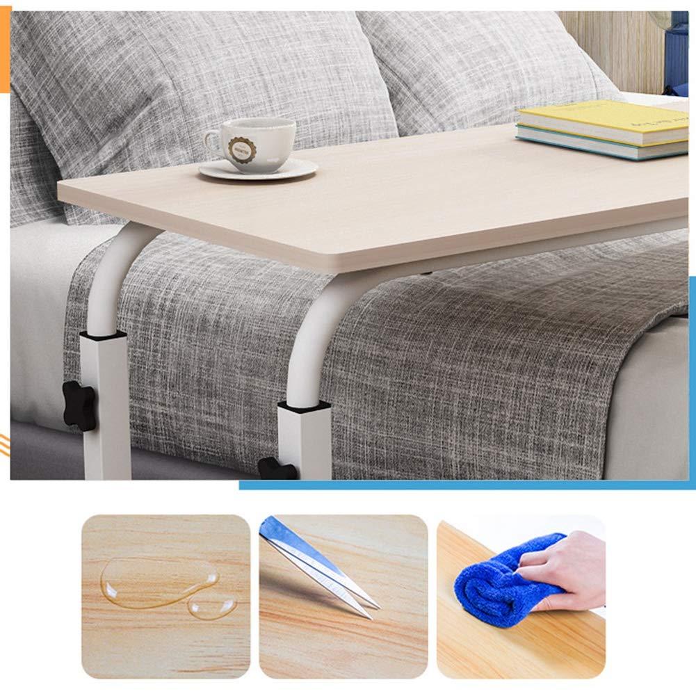 Generic Bedside Eating Tray Table Height Adjustable, Rolling Over The Bed Table with Lockable Wheels, Perfect for Reading, Elderly and Bedridden, Medical Table