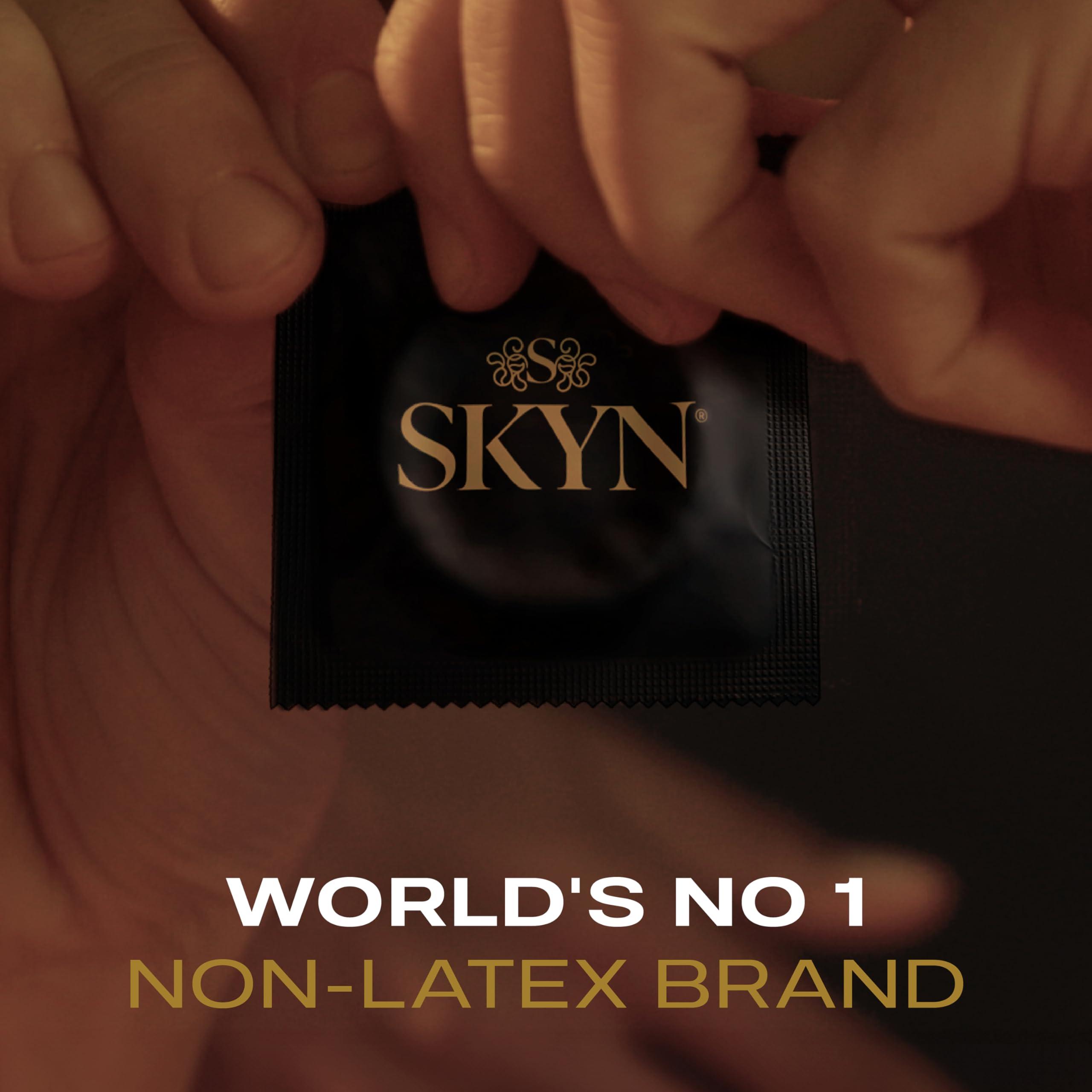 SKYN SKYN Selection Condoms - 90 Pack / Skynfeel Latex Free Condoms for Men, 30 Original, 30 Intense Feel, 30 Extra Lube, Regular Size, Thin, 53mm Wide