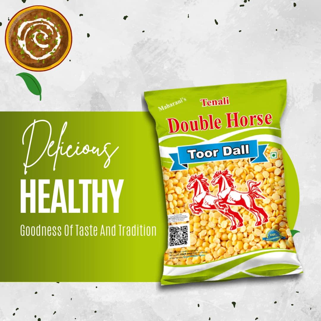Tenali Double Horse Tenali Double Horse Combo of Urad Gota 2kg and Toor Dall 1kg (Split)