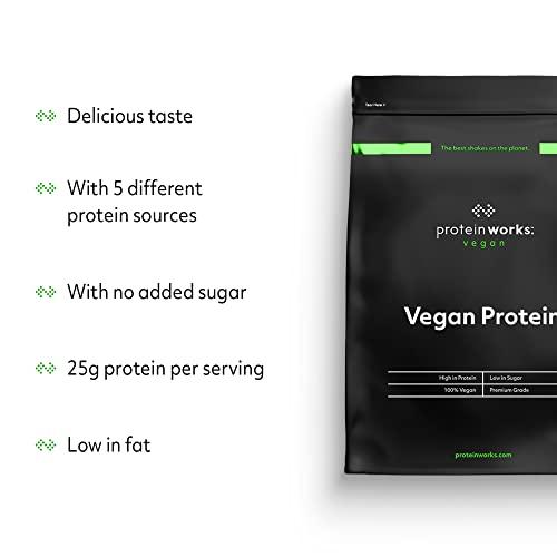 Protein Works Protein Works - Vegan Protein Powder, Plant Based Protein Shake, Vegan Blend, Gluten Free, 16 Servings, Chocolate Bueno, 500g