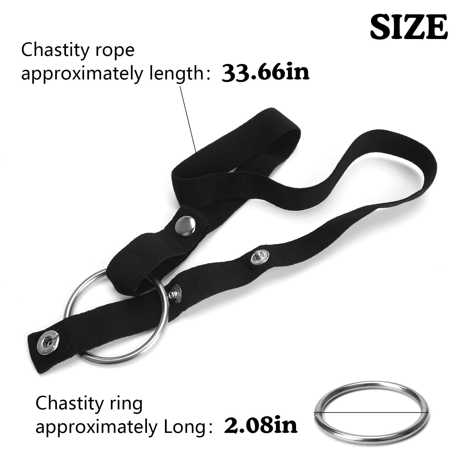 VCOOTS Men's Chastity Cage Auxiliary Belt Elastic Anti-Falling Fun CB Chastity Lock Belt-White