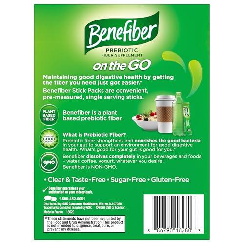 Benefiber Benefiber 302805 Fiber Supplement Powder Stick Packs for Digestive Health, 28 Sticks, 3.92 Ounces