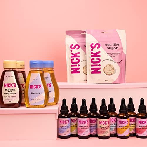 NICK'S Join our Fight on Sugar Nicks Caramel Stevia Drops (50ml) Sugar Free Zero Calorie Liquid Flavoured Keto Sweetener Gluten Free Low Carb Sugar Substitute Alternative