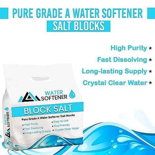 PERFECTONISH Perfectonish Pure Grade A Water Softener Salt Blocks -Fast Dissolving For Shinier Home | Water Softener Salt, Block Salt, Water Filtration & Softeners 2-Salt Blocks Per Bag (2)