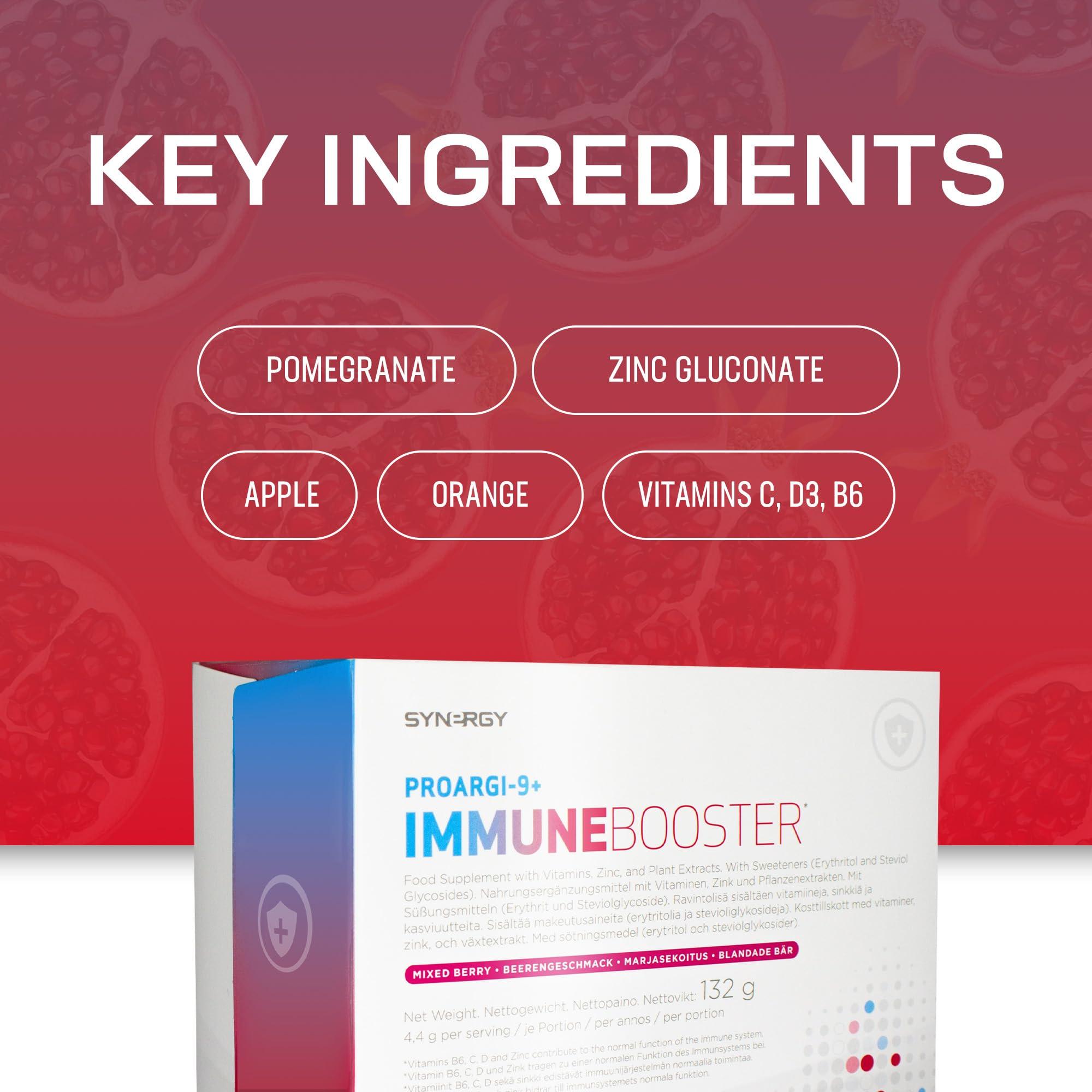 Synergy Worldwide Synergy Worldwide ProArgi-9+ Immune Booster 30 Servings | Vitamin C, D3, B6 Supplement | Immune Support & Antioxidant | Promotes Wellness | Gluten-Free | Berry Flavor | 132g