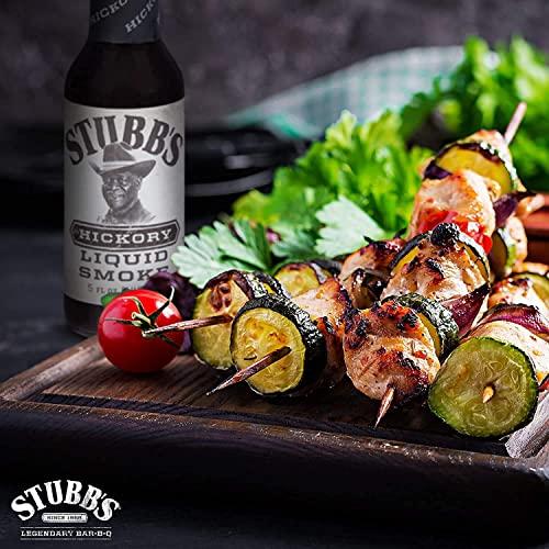 Stubbs Stubbs Hickory Liquid Smoke - Gluten-Free, Non-GMO Flavour Seasoning - Suitable for Vegans and Vegetarians, 148ml (Pack of 3)