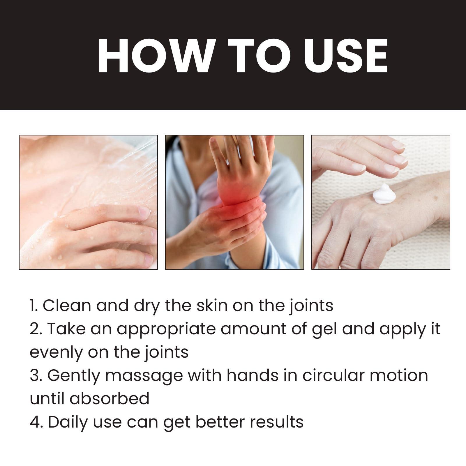 HIVETZ 2PCS New Zealand Bee Venom Joint Relief Gel,Muscle Pain Relief,Bee Venom Professional Treatment Gel,Joint Pain Relief,Bee Venom Joint Soothing Gel,Pain Relief Cream,Muscle Rub Pain Relief,Bee Cream