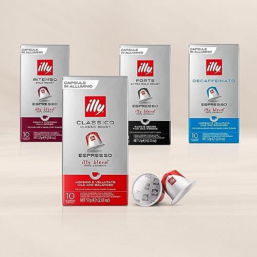 illy illy Coffee Nespresso Compatible Capsules, Classico, Aluminium Coffee Capsules, Bulk Pack of 100