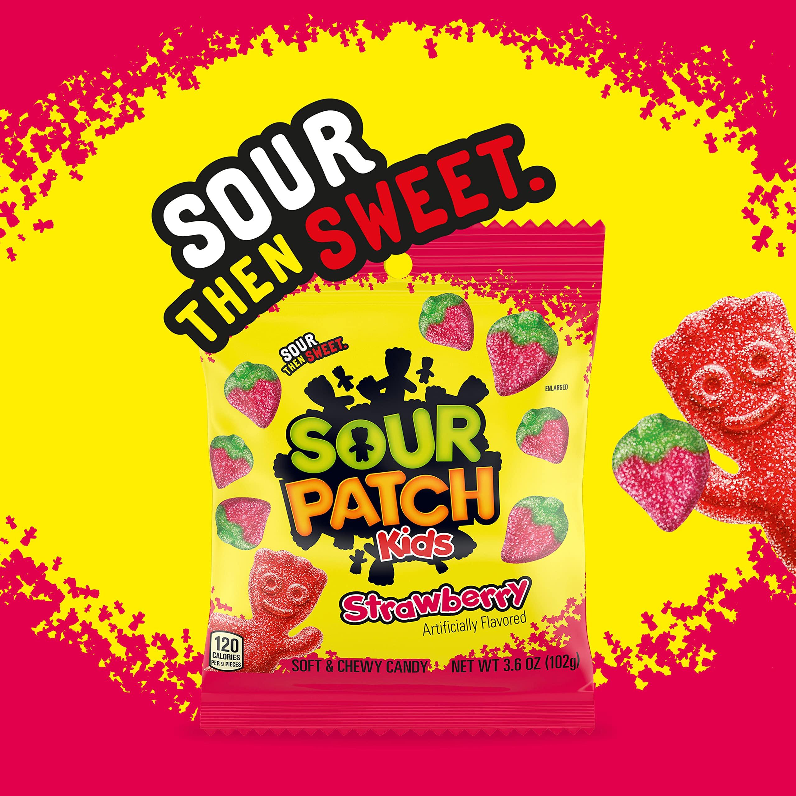 Sour Patch Kids SOUR PATCH KIDS Strawberry Soft and Chewy Candy, 12-3.6 oz Bags