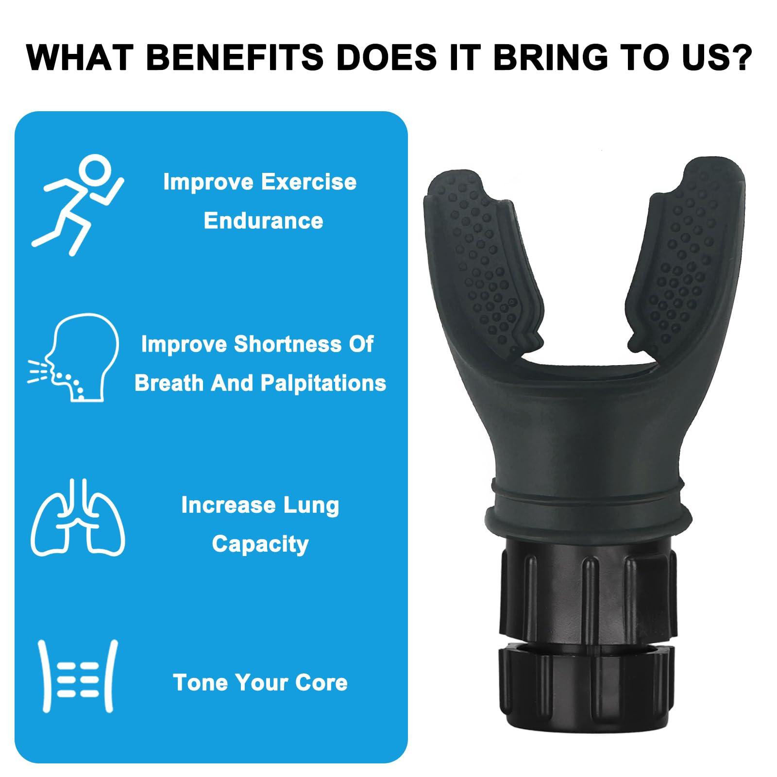 Woeau Oxyfit Breathing Lung Trainer - Oxygen Flow Breathing Trainer Lung Exerciser Device Improve Lung Capacity Handheld Lung Expansion Training Tool for Respiratory Therapy (Black)