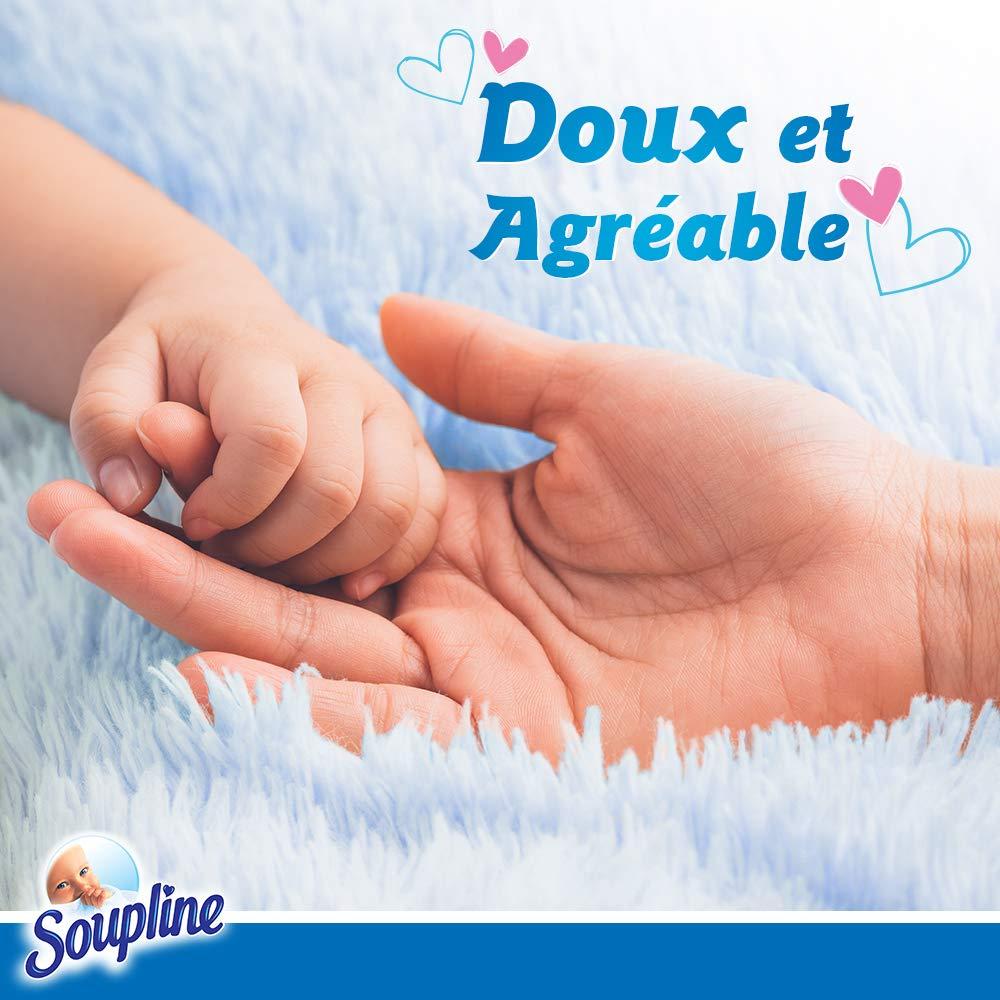 Soupline SOUPLINE - Concentrated Fabric Softener - Long Lasting Freshness - for Incredibly Soft Textiles - Easy Ironing - 1.3L = 52 Washes - Pack of 3