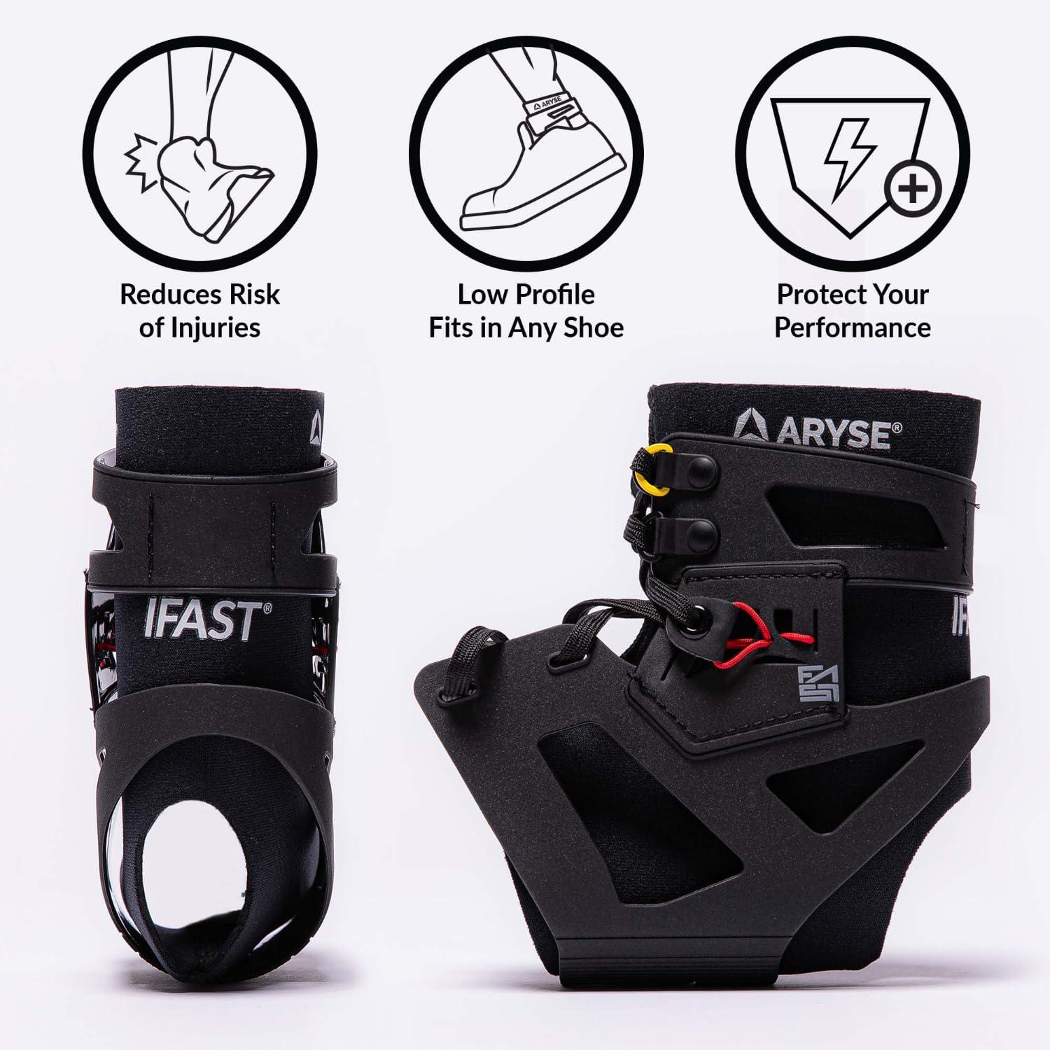 ARYSE ARYSE IFAST Ankle Brace - Ankle Stabilizer For Men & Women - Great For Basketball, Volleyball, Soccer & More! (X-Large, Black, Single)