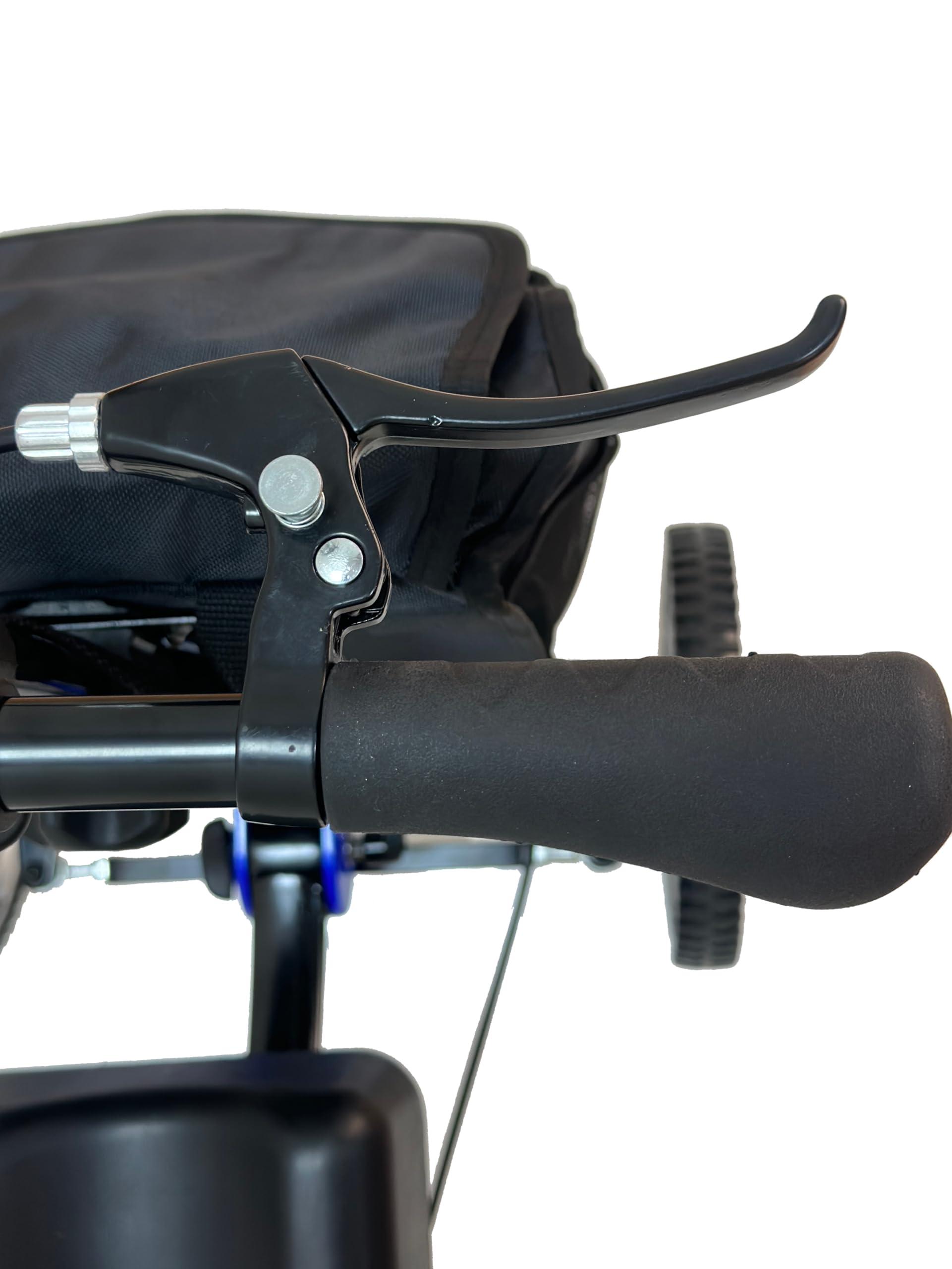 PANLOVA Adjustable Medical Folding Steerable Leg Knee Walker Scooter with Front bag-9251B