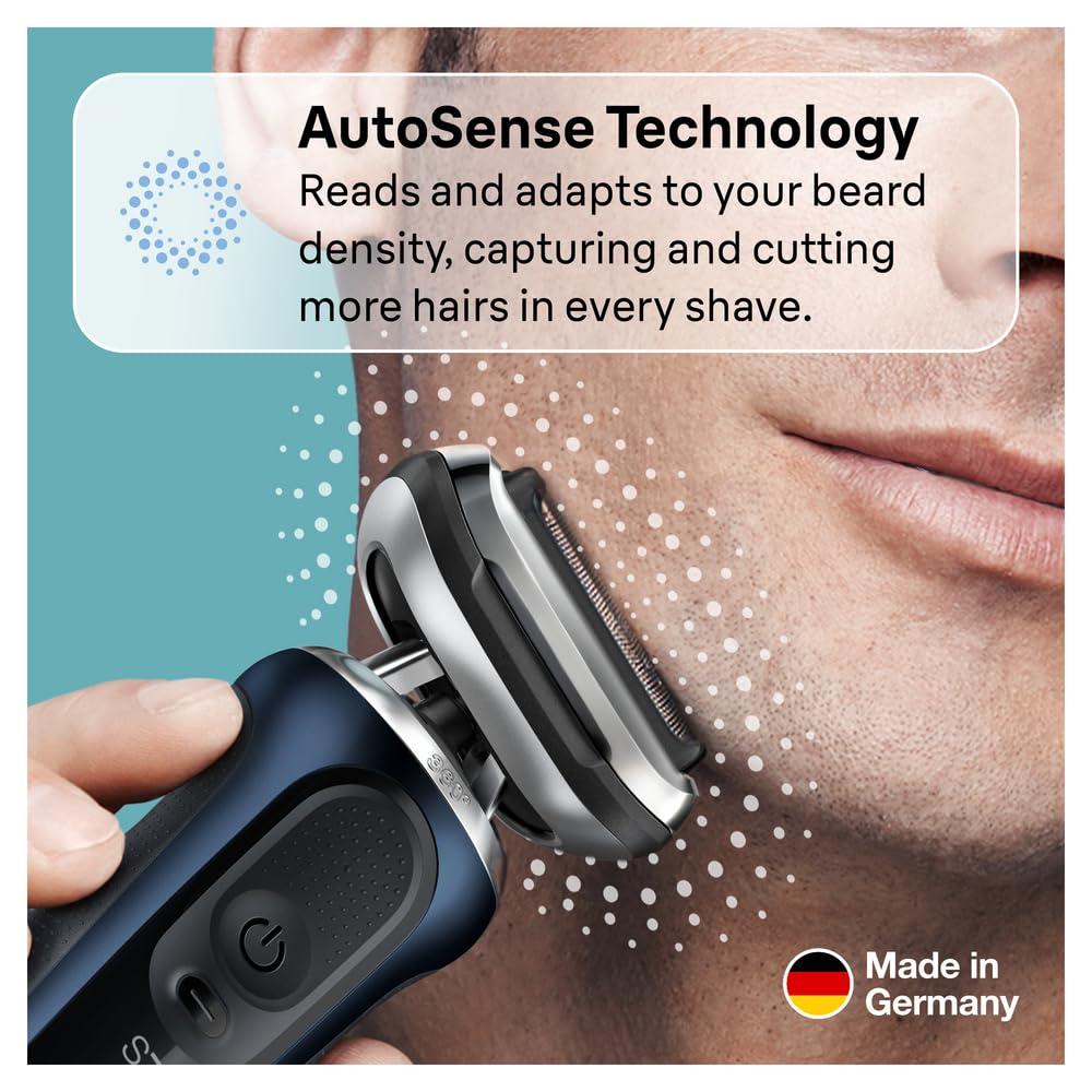 Braun Braun Series 7 71-B1200s Electric Shaver for Men with EasyClick Precision Trimmer Attachment, 360 Flex, Wet & Dry, Rechargeable, Cordless Foil Razor, Blue