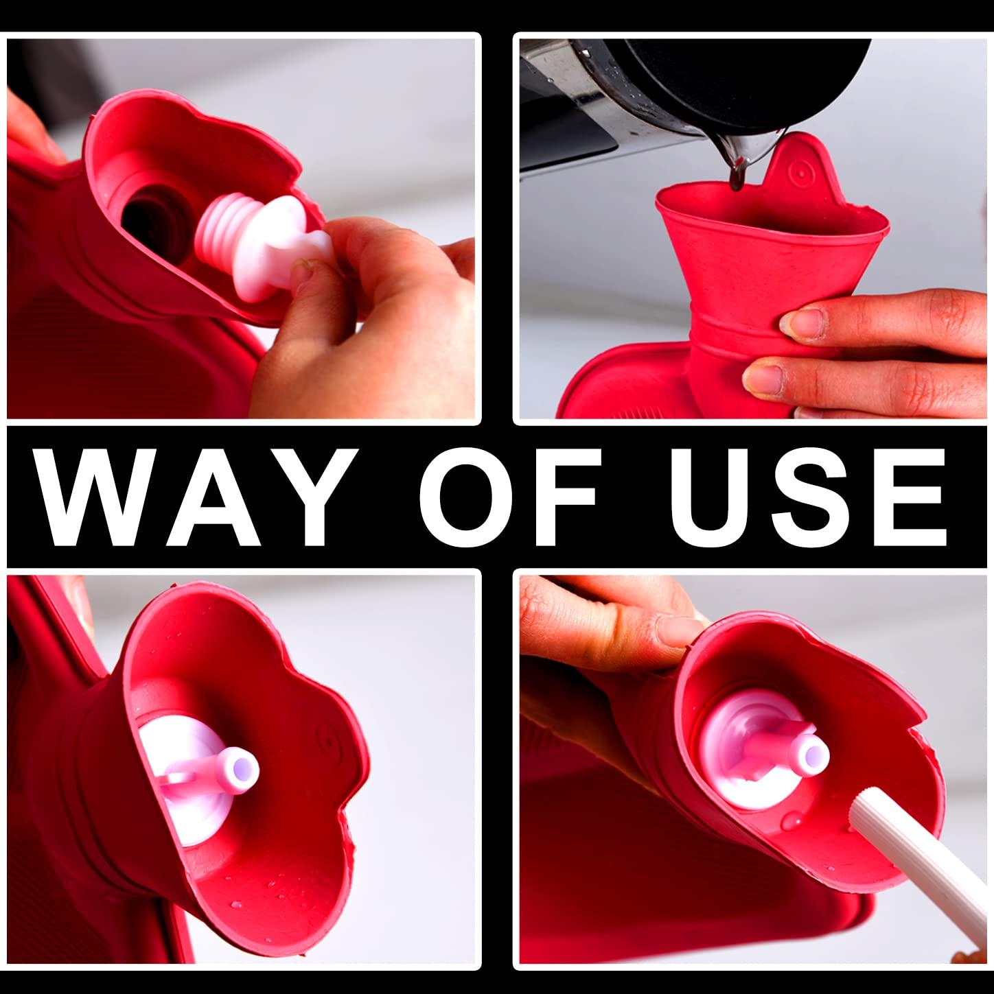 Maopotoufu 2 Quart Home Enema Bag Kit with Hose Enema Tips and Controllable Water Flow Clamp- Enema Bag for Colon Cleansing EnemasRed