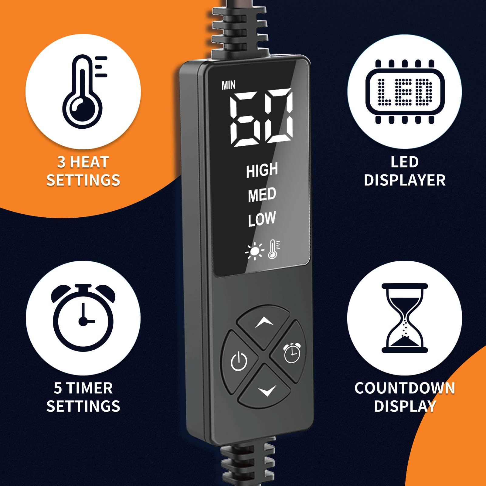 ELEKHEAL Sinus Relief Mask with 3 Heat Settings for Sinus Pressure Headache Relief, Extra Large Heated Eye Mask Electric Heating Pad for Face, Sinusitis, Dry Eye Therapy, Tension Headache Relief