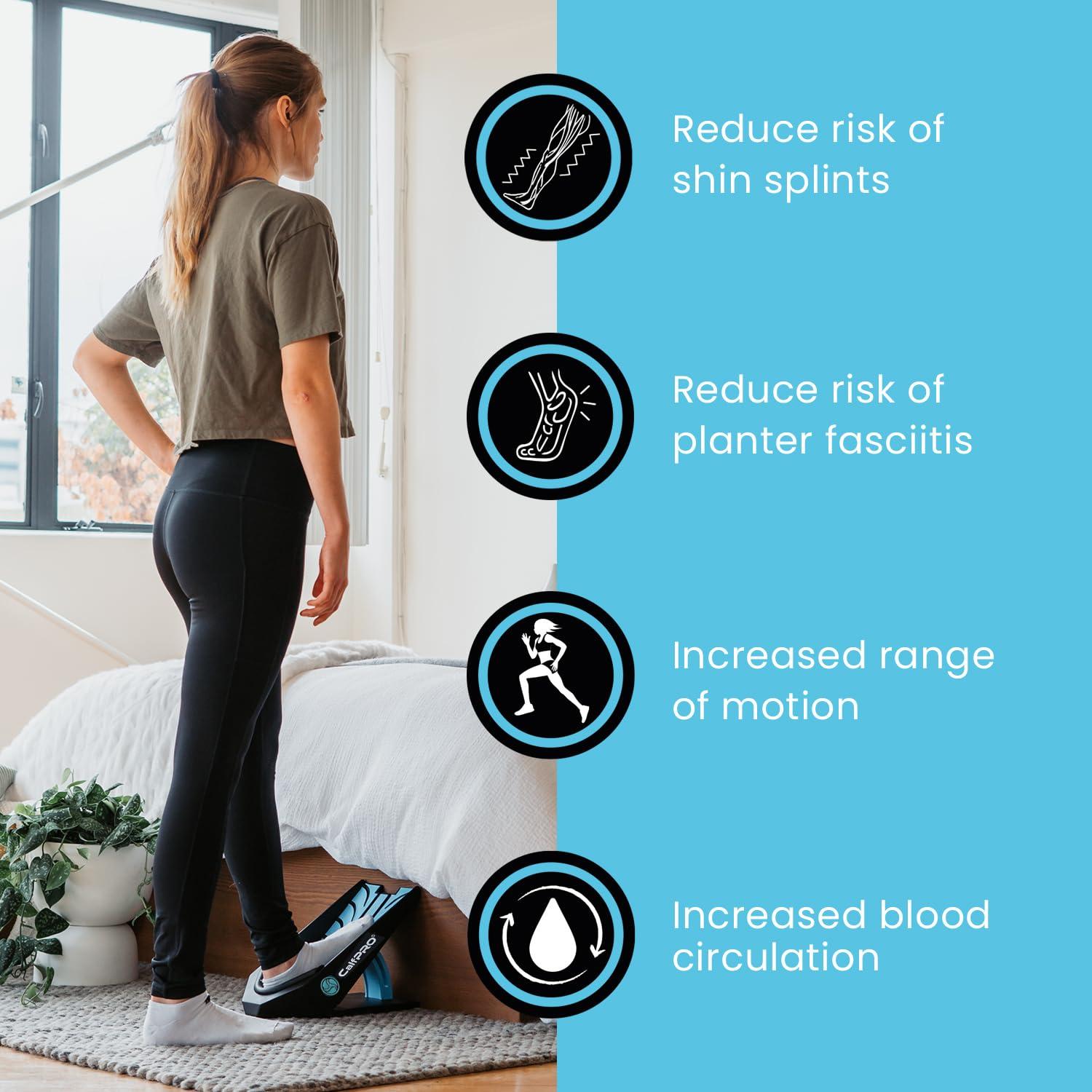 CALFPRO CalfPro Deep Calf Stretcher - Slant Board Stretching for Plantar Fasciitis & Achilles Tendonitis, Feet Mobility & Heel Pain Relief, Incline Wedge for Strained Ankle - Foot Rocker Stretch Replacement