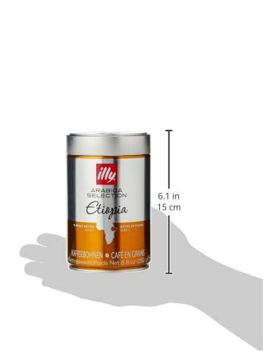 illy illy Coffee Beans, Arabica Coffee Beans Selection, Ethiopia, 250 g (Pack of 2)