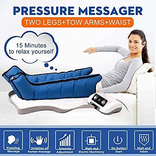FreshCart Basics Air Compression Leg Massager Machine - Improve Circulation, Reduce Pain, Relax Legs, Arms, Waist, Ankles, Feet - Pressotherapy Boots with Adjustable Pressure Settings