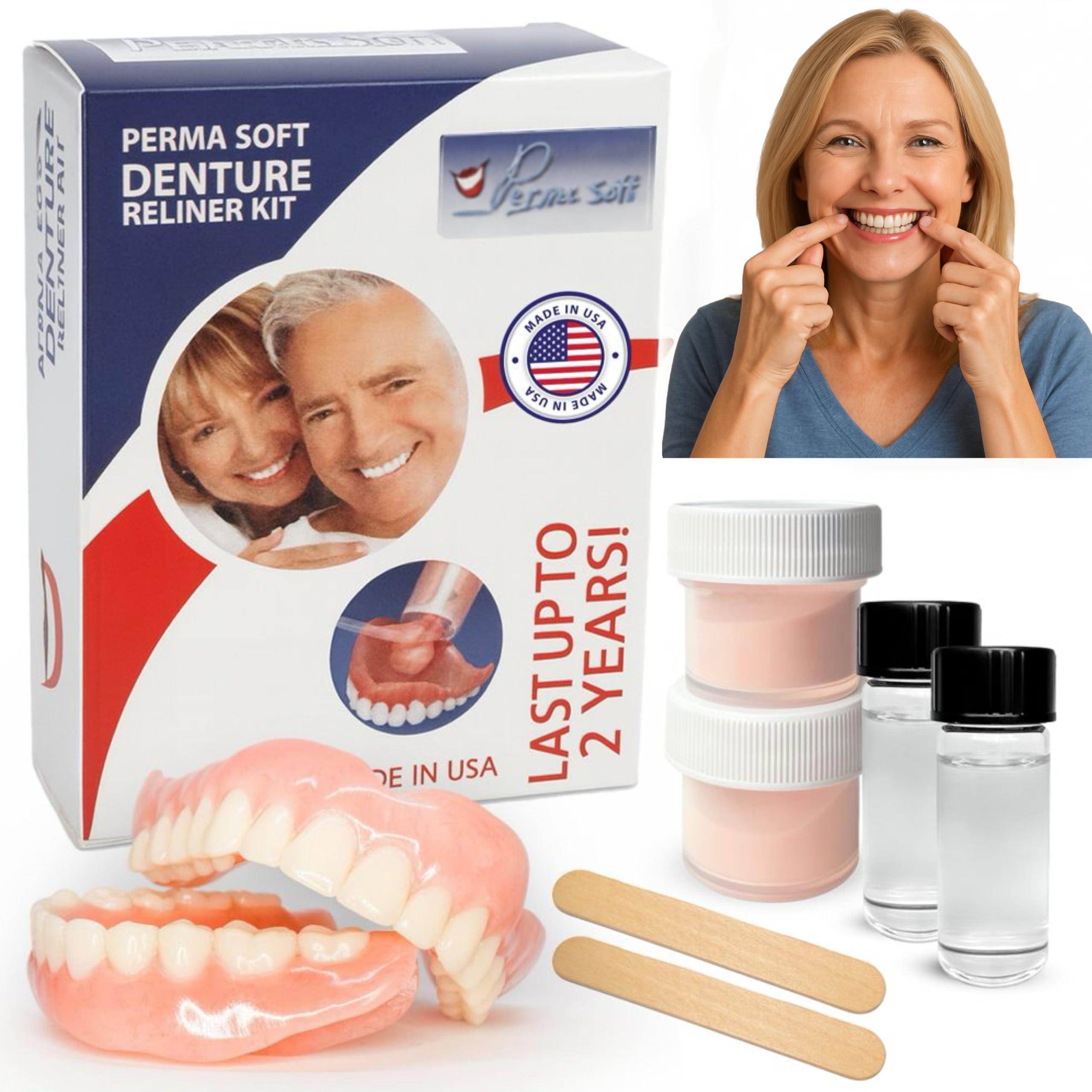 Perma Soft Perma Soft Denture Reliner Kit--Reline 2 Denture Plates