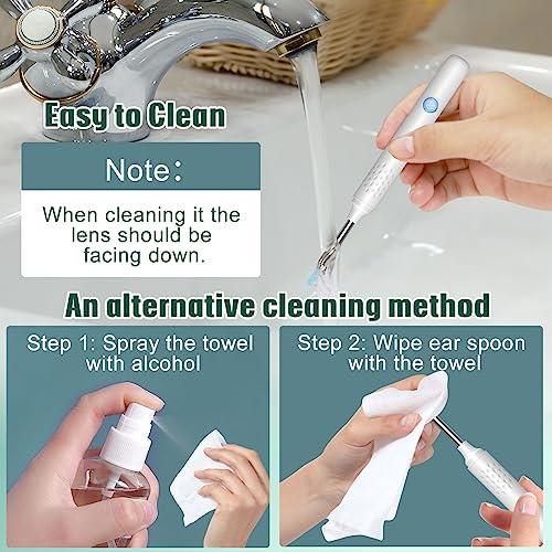 LMECHN LMECHN Ear Wax Removal Kit, Earwax Remover Tool with Camera, Ear Wax Removal with 1080P, Otoscope with LED Light, Ear Camera Otoscope for iPhone, iPad, Android Phones-White